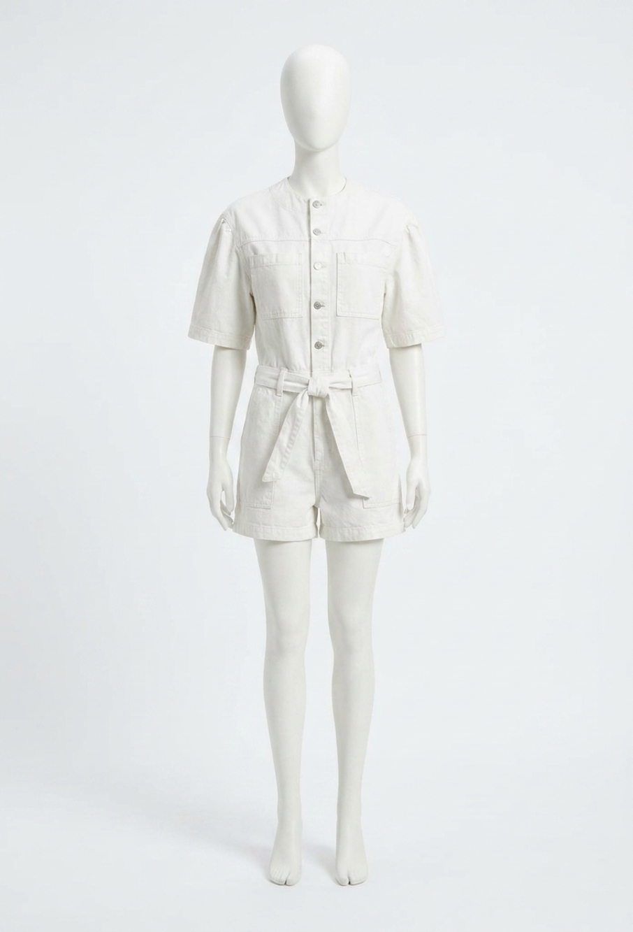 NEW FRNCH sirena romper with belt in creme